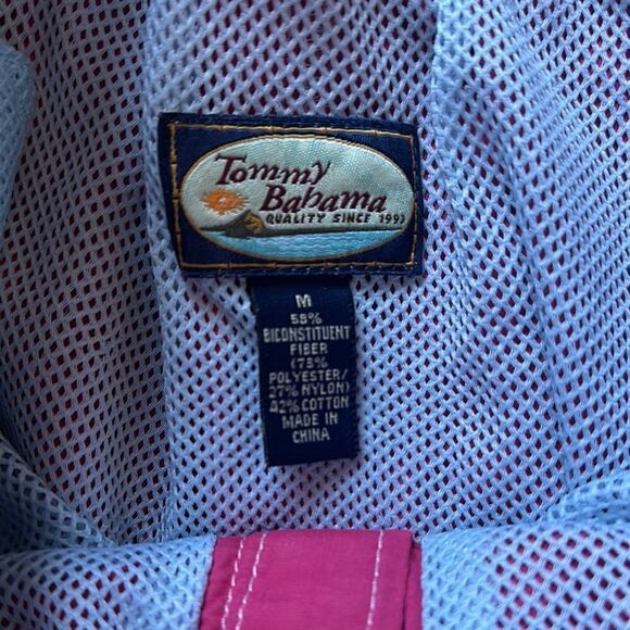 Tommy Bahama Red and Blue Swim Trunks with Drawstring Closure - Picture 2 of 8